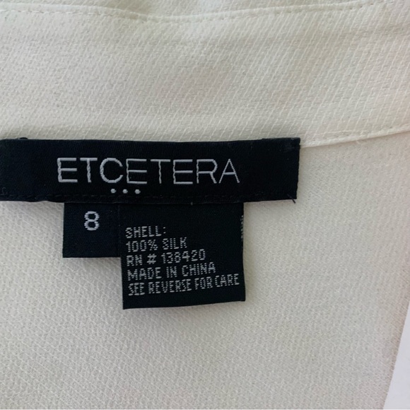 Etcetera Blouse - Color: Ivory - Size 8 - Picture 9 of 10